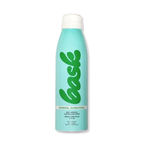 Bask Suncare SPF 30 Mineral Sunscreen Spray - Fragrance Free, Non-Aerosol, Reef Safe, Broad Spectrum Protection, Dermatologist Recommended, Lightweight & Fast-Absorbing, 5.5 oz (Value Pack of 3)