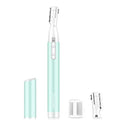 Eyebrow Trimmer for Women, Precision Facial Hair Trimmer for Chin, Lips, Neck, Upper Lip & Cheeks, Battery Operated Dual-Blade Groomer with Comb Attachment, Painless Portable Electric Shaper