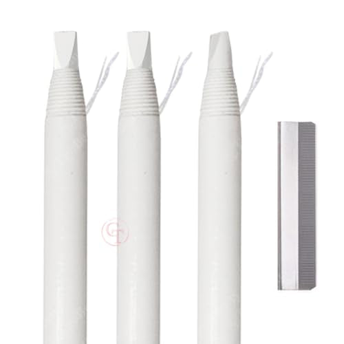 DuBeauty Microblading Mapping Pencil Set - 3pcs Waterproof Eyebrow & Lip Tattoo Pencils