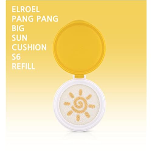 PAE ¡¼ELROEL¡½ Latest, Season 06 / PANG PANG Big Sun Screen UV Shield Cushion S6 / SPF 50+ PA++++ / 0.9 oz (25g) / Main product 1ea + Refill 1ea