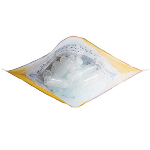 50 Clear Lip Balm Containers 0.15oz with Caps