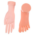 Beaupretty Manicure Practice Left Hand and Foot Model with Bendable Fingers Lightweight Fake Nail Art Trainer for Salon and Beginner Use 8.85 Inch