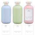 Travel Shampoo Bottles 6.8oz - 3 Pack Leak-Proof Squeeze Bottles