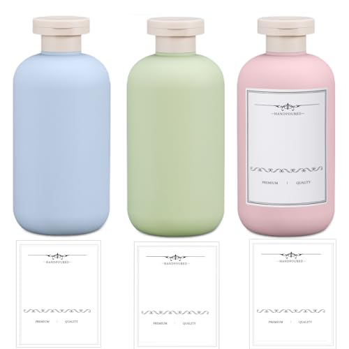 Travel Shampoo Bottles 6.8oz - 3 Pack Leak-Proof Squeeze Bottles