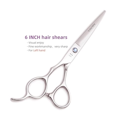 Left-Handed Hair Cutting Scissors Set, 6 Inch, 440C Stainless Steel