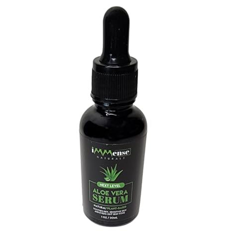 Aloe Vera Serum with Vitamin C for Wrinkles & Fine Lines, Use To Brighten Skin-Correct Dark Circles, Hydrate and Even Skintone. Use for a Natural Makeup Primer