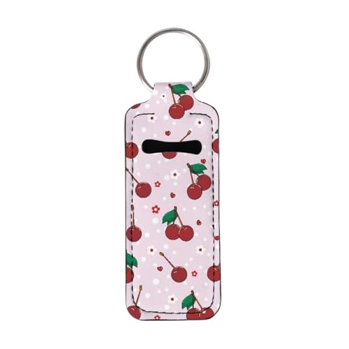 Neoprene Lipstick Holder Keychain for Lip Balm