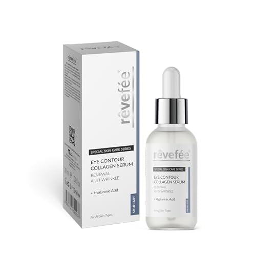Hydrolyzed Collagen, Hyaluronic Acid Hydrating Complex Eye Contour Serum, Treatment for Dark Circles, Puffy Eyes, Wrinkles, Under Eye Bags, Fine Lines, Anti-Aging Renewal Effective Formula