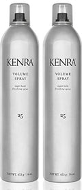 Kenra Professional Volume Spray 25 - Super Hold Finishing Hair Spray, Flake-Free & Fast-Drying, Humidity & Wind Resistance, 16 oz (2-Pack)