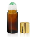 Green Aventurine Roller Bottle Set - 50ml Amber Glass, Leak-Proof