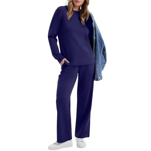 WIHOLL Lounge Sets for Women 2 Piece Travel Vacation Outfits Fall Sweatsuit Tracksuit