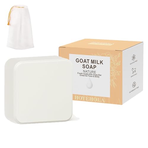 Goat Milk Soap Bar 1Pack - Natural Moisturizing Soap Bar for Men Women All Skin Types Face & Body, 4.75oz of 1 Bar