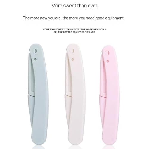 30 Pack Women's Eyebrow Razor Knife Facial Hair Shaver Folding Safety Cover Precision Trim for Fine Hair Random Color