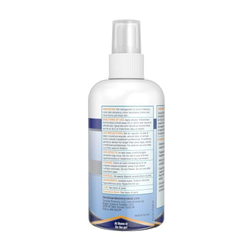 SkinSmart Antimicrobial Facial Cleanser 8 oz - For Breakouts & Blemishes, 8 Fl Oz