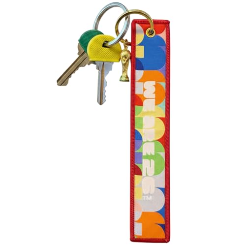 FIFA World Cup 2026 Embroidered Keychain with 3D Trophy