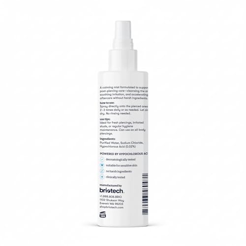 Hypochlorous Acid Piercing Aftercare Spray - 4 fl oz, Alcohol-Free