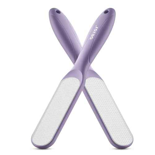 BEZOX Glass Foot File Callus Remover for Feet(1 PCS) - Foot Scrubber for Silky Smooth Heels & Dead Skin Removal | Professional Pedicure Heel File, Washable Foot Scraper - Purple