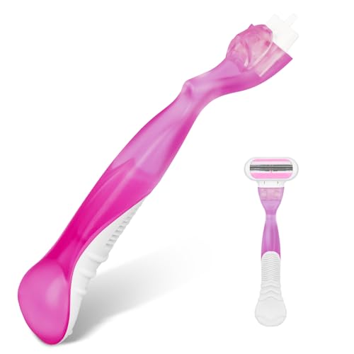 VANEST Replacement Razor Handle for Gillette Venus - Hot Pink, Non-Slip Grip, Ergonomic, Compatible with Most Razor Heads