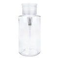10oz Clear Push Down Pump Dispenser Empty Refillerble Bottle with Flip Top Cap - for Nail Polish, Travel, Cosmetics Packaging
