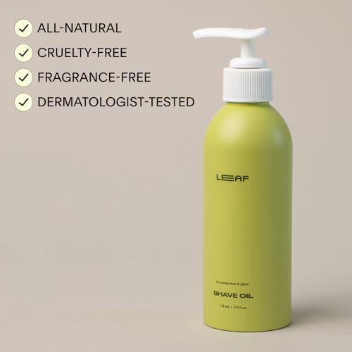 Leaf Shave | Leaf Care Set - Includes Shave Oil (1.7 fl oz) and Calming Serum (1 fl oz), Reusable Glass Bottles for Pre- and Post-Shave Skin Care