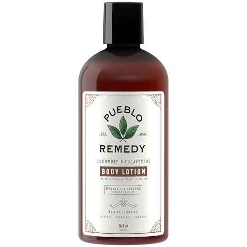 Pueblo Remedy Body Lotion, Cucumber & Eucalyptus ? Hydrating & Softening Moisturizer with Shea & Cocoa Butter, Vegan & Cruelty-Free, 16.9 Oz