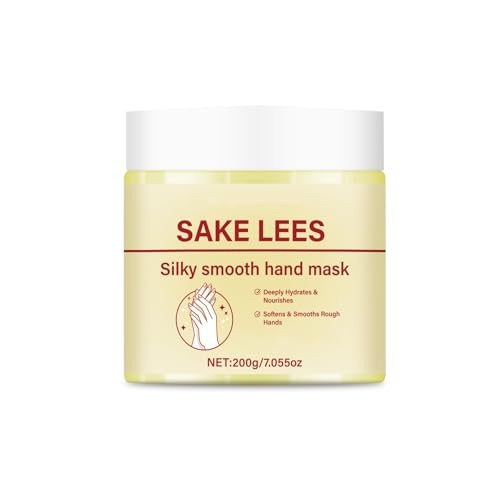 Sake Lees Hand Mask for Dry & Cracked Hands - Deep Moisturizing Spa Treatment