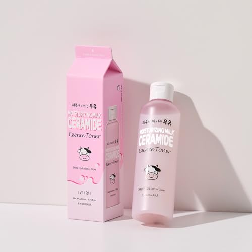 KWAILNARA Ceramide Milk Moisturizing Face Toner (6.76 Fl Oz) ? Korean Toner for Barrier Repair & Deep Hydration | Milk Protein, Shea Butter & Royal Jelly