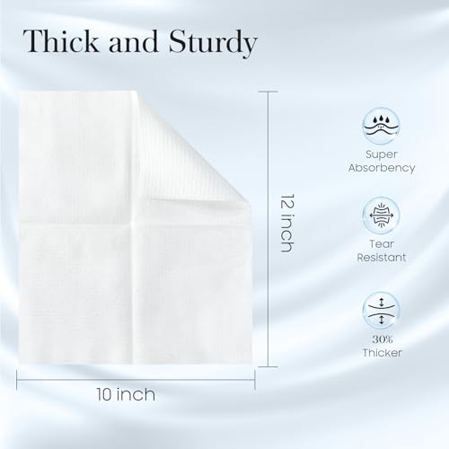 4 Pack of 50 count XL Disposable Face Towels 10¡± x 12¡±, 100% Viscose Fibre, Soft & Skin Friendly Face Towelettes Disposable, Facial Tissue Wipes for Women Cleansing