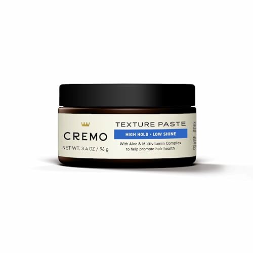 Cremo Texture Paste for Men - Barber Grade Hair Styling, 3.4 Oz