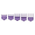 Andis 01410 Professional Master Clipper Guards - Dual Magnet Comb Set ? Small, fits for MBA, MC-2, ML, PM- & PM-4, Waterproof ? Purple, Set of 5