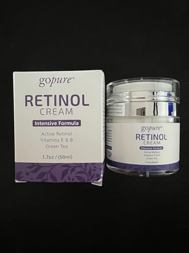 goPure Retinol Face Cream - Night Cream Anti Wrinkle & Face Moisturizer For Women - Retinol Cream for a Youthful-Looking Glow, 1.7oz.