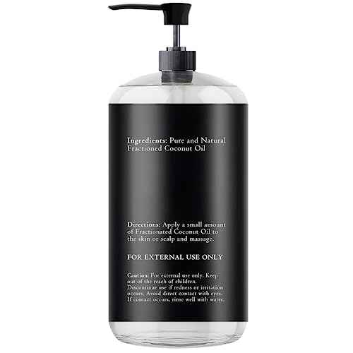 Essentially KateS Fractionated Coconut Oil - Body & Hair Carrier Oil, 16.9 Fl Oz (500ML), No Scent
