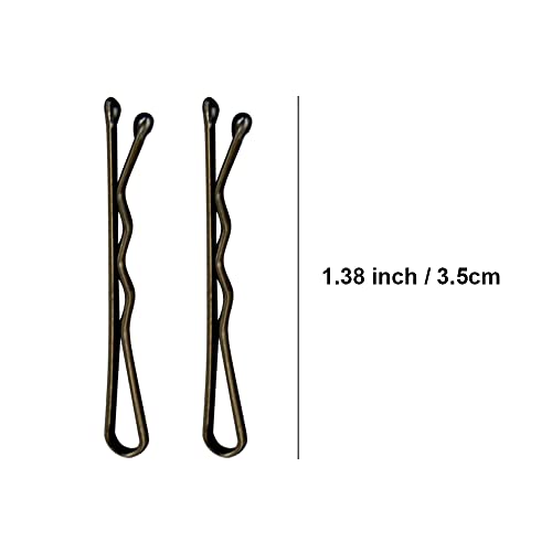 Mini Bobby Pins 200ct Brown with Storage Case