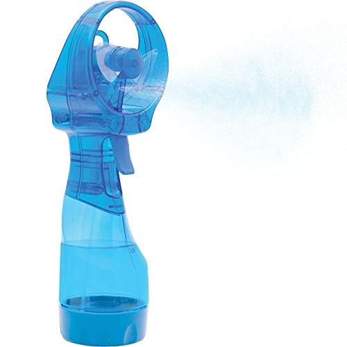 O2COOL Deluxe Handheld Battery Powered Water Misting Fan (Light Blue)