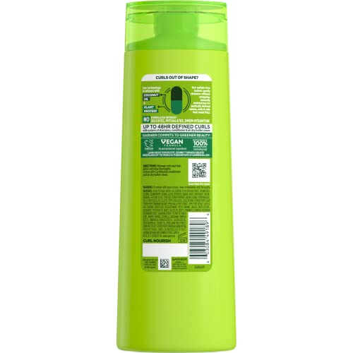 Garnier Fructis Curl Nourish Sulfate Free Moisturizing Shampoo, 12.5 Fl Oz, (Packaging May Vary) (Pack of 3)