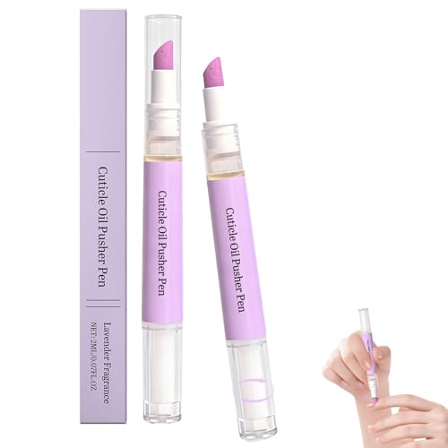 2-in-1 Cuticle Oil Pusher Pen with Ceramic Tool - Pack of 2