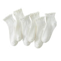 Hstyle Cute Ruffle Ankle Socks - 6 Pairs for Women