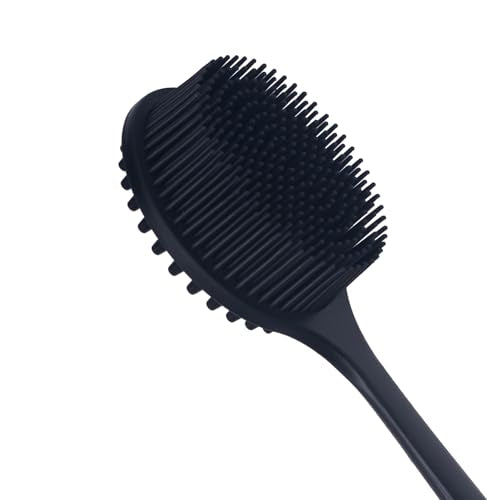 Back Scrubber Brush - Soft Silicone Bath Body Scrubber with Long Handle
