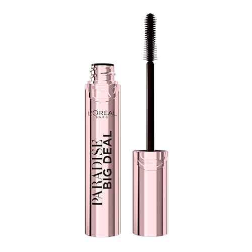 L'Oreal Paris Paradise Big Deal Mascara, Volumizing and Lengthening Formula, Buildable, Clump Resistant, Washable Blackest Black Mascara, 0.33 Fl Oz