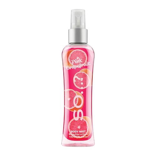 So...? Pink Grapefruit Body Mist - Fruity Citrus Spray for Women, 3.5 oz