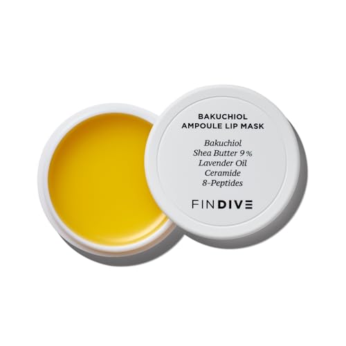 FINDIVE OFFICIAL Bakuchiol Ampoule Lip Mask, Bakuchiol, Plan-Based Retinal Alternative, Korean Skincare 8g