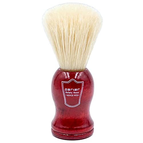 Parker Safety Razor Deluxe 100% Boar Bristle Shaving Brush with Rosewood Handle & Brush Stand ? Handmade Exfoliating Brush for Traditional Wet Shaving