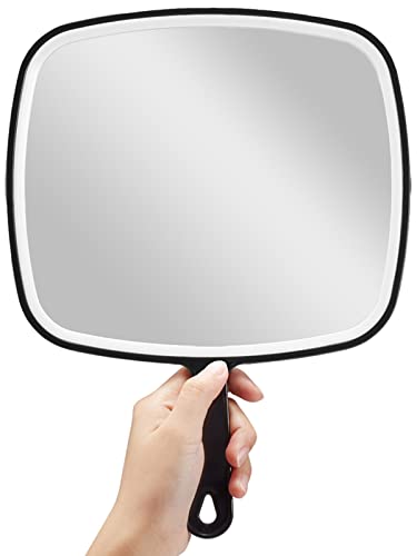 OMIRO Handheld Mirror 12.4" Extra Large Square Black