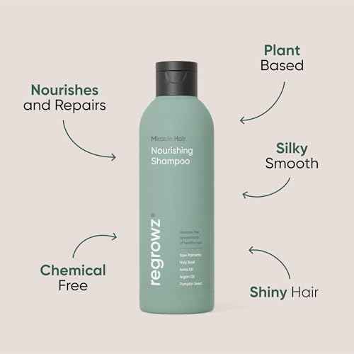 Regrowz Nourishing Shampoo 7.6 oz - Pack of 3 - Revitalise, Hydrate Dry and Dull Hair - Enriched with Aloe Vera, Saw Palmetto & Argan Oil - Nourish the Scalp & Restore Healthy Hair