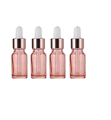 4-Pack Glass Dropper Bottles 15ml Essential Oil Containers
