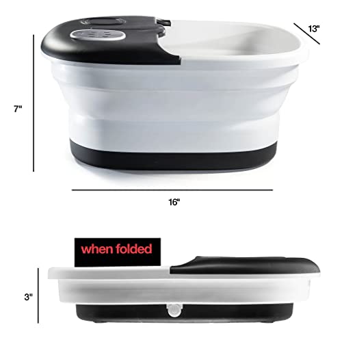 Foot Spa with Heat, Massage & Bubbles - Remote Control & Pumice Stone