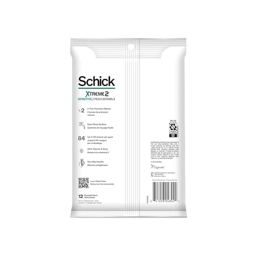 Schick ST2 Disposable Razor, Sensitive for Men, 12-Count Packages (Pack of 3)