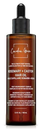 Canadian Grace Rosemary Castor Hair Oil 100mL - Nourishing Hair Treatment for All Hair Types