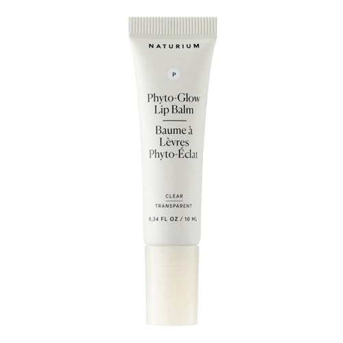 Naturium Phyto-Glow Lip Balm, Hydrating Lip Care with a Glossy Finish, 0.34 oz Clear