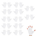White Cotton Fingerless Moisturizing Gloves for Dry Hands - 12 Pairs